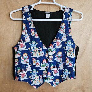 111 Main Vest Holiday Christmas Snowman